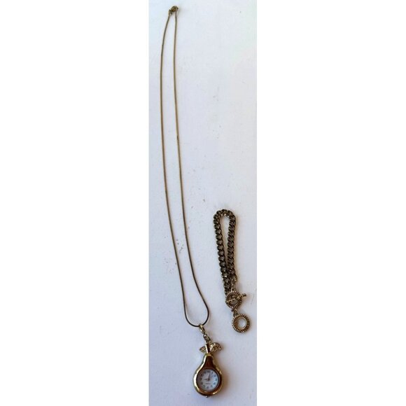 ULTA Beauty Brand Gold Pear Pendant Watch and Bracelet Set (NOT TESTED) - Picture 10 of 16
